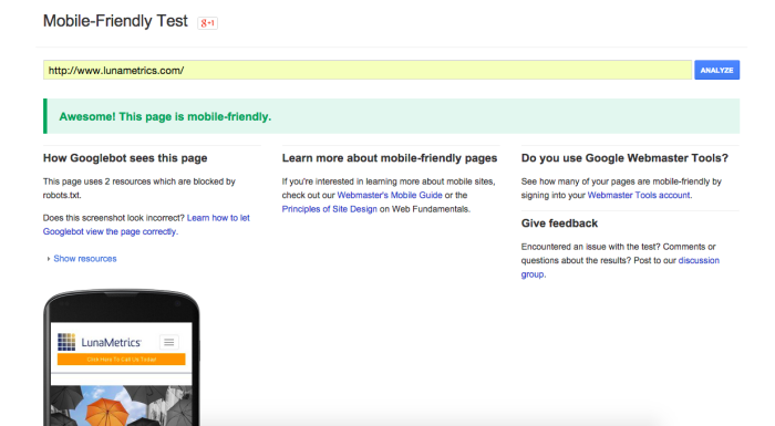 Mobile website testing tool Mobile website testing tool