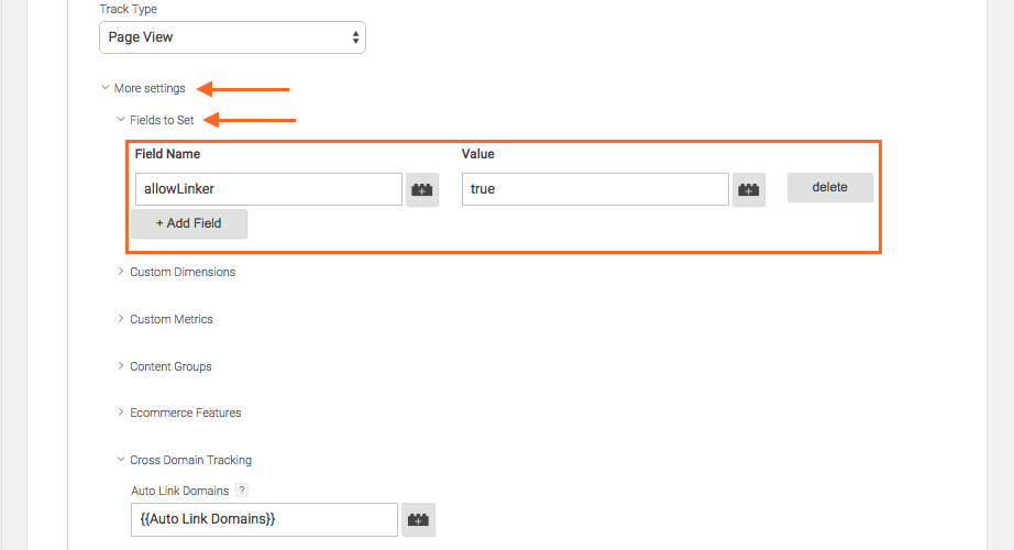 Google Analytics Cross Domain tracking with Google Tag Manager