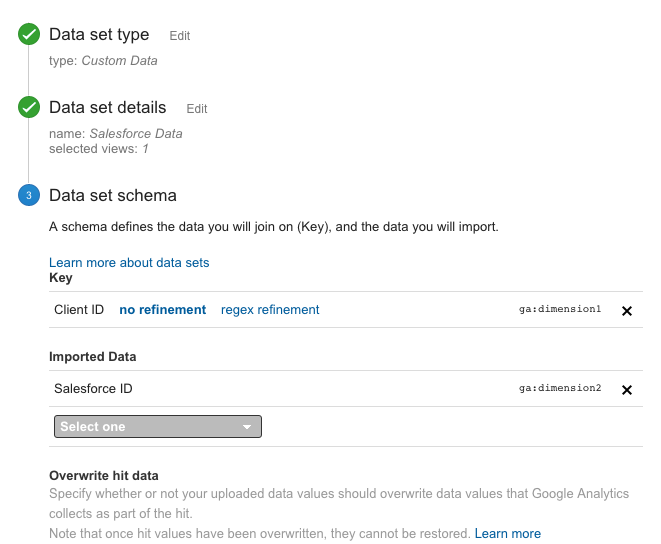 Define Data Import Schema