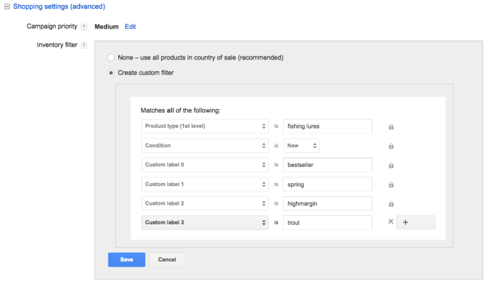 shopping campaign custom inventory filter shopping campaign custom inventory filter