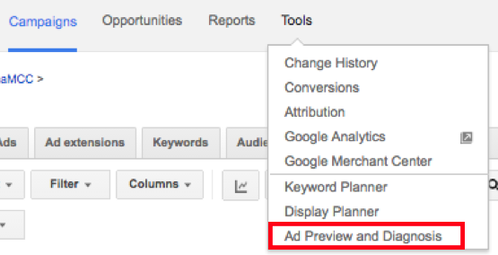 Ad Preview and Diagnosis Tool Ad Preview and Diagnosis Tool