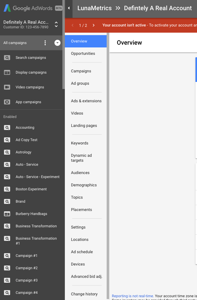 Google AdWords Next UI Navigation Updates Google AdWords Next UI Navigation Updates