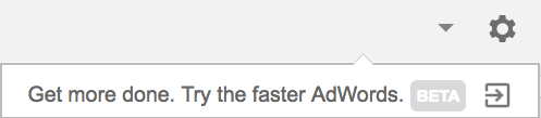 AdWords Next Beta Menu Link AdWords Next Beta Menu Link