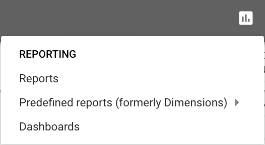 Google AdWords Next UI Reporting Menu Google AdWords Next UI Reporting Menu