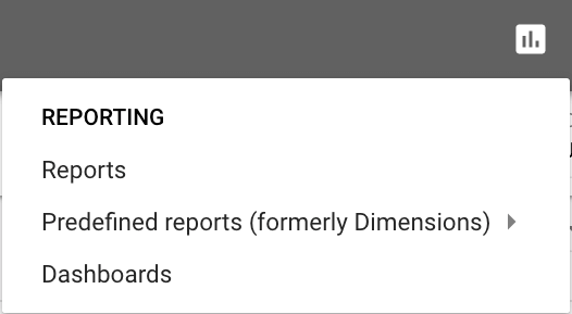 Google AdWords Next UI Reporting Menu