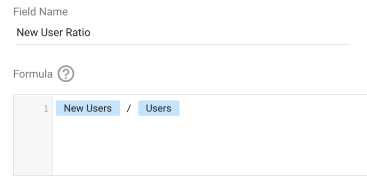 Data Studio New User Ratio