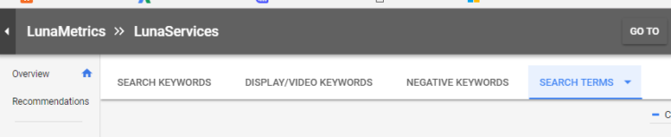 AdWords search term reporting AdWords search term reporting