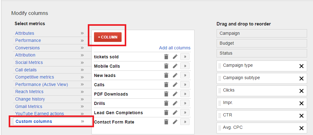 adwords-add-columns