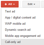 adwords call-only ad creation