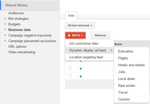 adwords dynamic remarketing business data upload