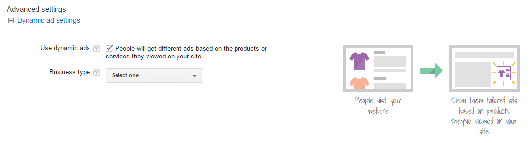 adwords dynamic remarketing campaign settings