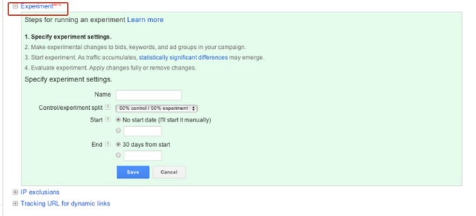 adwords experiments adwords experiments