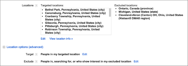 location targeting location targeting