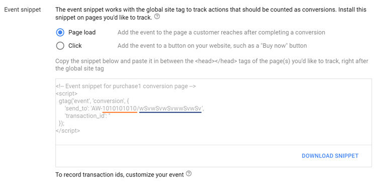 AdWords GTAG Conversion