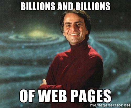 billions and billions of web pages