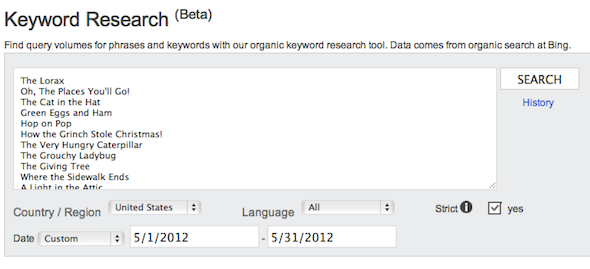 bing keyword tool