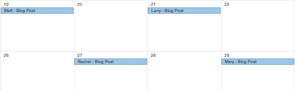 blog post calendar