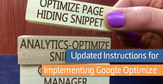 Installing Google Optimize code snippet Installing Google Optimize code snippet