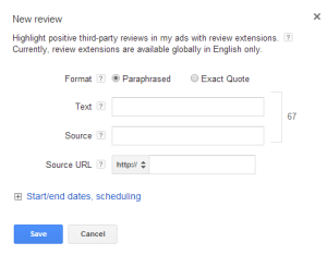 google adwords review extension