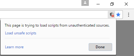 Chrome loading unauthorized scripts