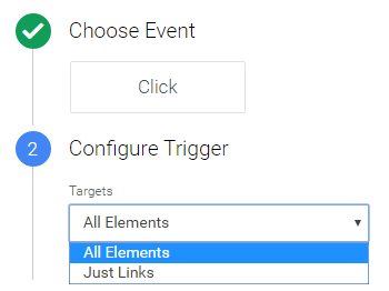 Google Tag Manager Click Trigger Types