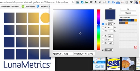 Color picker chrome extension