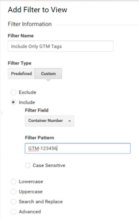 Add an Include Filter for Container ID Add an Include Filter for Container ID