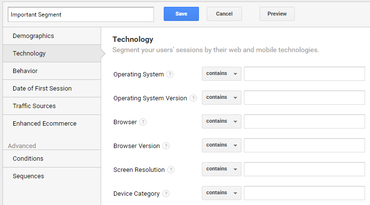 Create Segment Create Segment