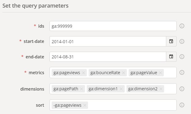 API Access to Unsampled Data