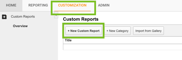 Custom reports location