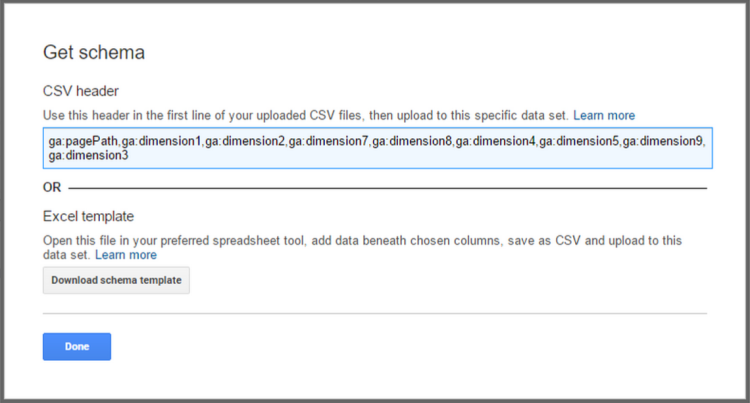 Data Import Schema Data Import Schema