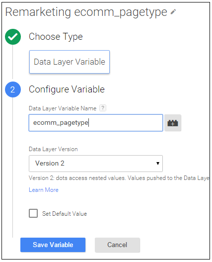 remarketing data layer variable remarketing data layer variable