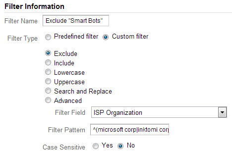Google Analytics filter to exclude smart bots Google Analytics filter to exclude smart bots