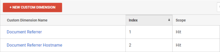 Create hit-scoped custom dimensions in your GA property settings