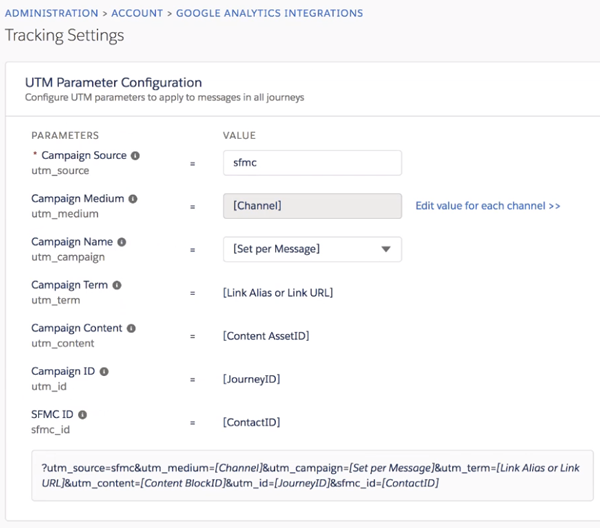 UTM Parameter setup in Salesforce