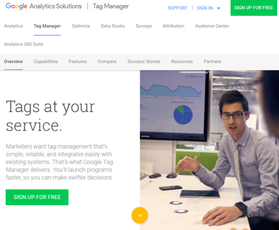 google tag manager sign up page google tag manager sign up page