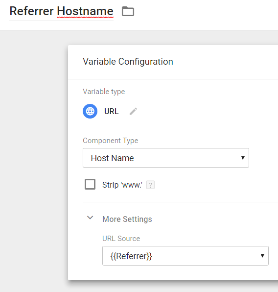 Referrer Hostname Google Tag Manager