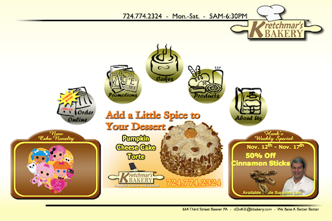 kretchmar's bakery home page kretchmar's bakery home page