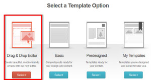 MailChimp drag and drop editor MailChimp drag and drop editor