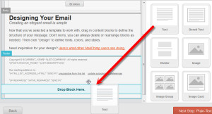 Adding text block to email in MailChimp Adding text block to email in MailChimp