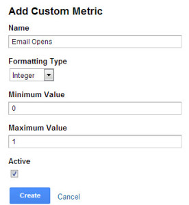 Custom metrics in Google Analytics