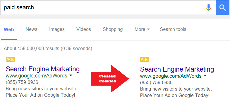 paid search search cookies cleared paid search search cookies cleared