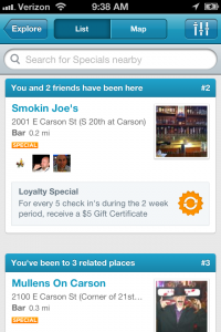 foursquare specials foursquare specials