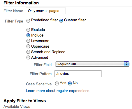 profile filter profile filter