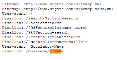 Prweb syndication screen shot Prweb syndication screen shot