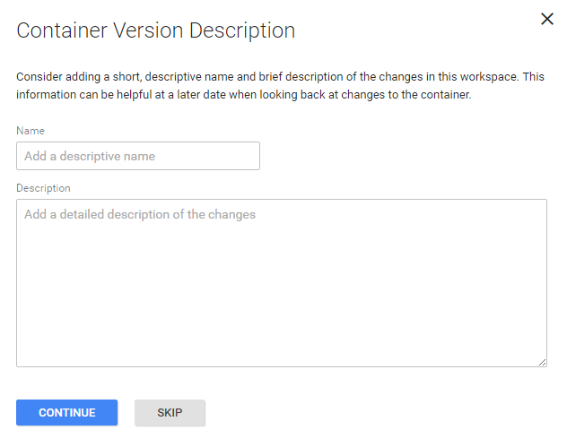 Google Tag Manager Name Version Google Tag Manager Name Version
