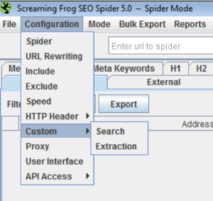 screamingfrogConfig screamingfrogConfig