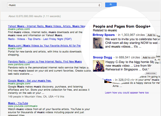 Search plus Your World Screenshot - Related People Search plus Your World Screenshot - Related People