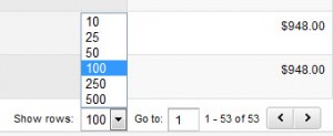 show more rows in Google Analytics