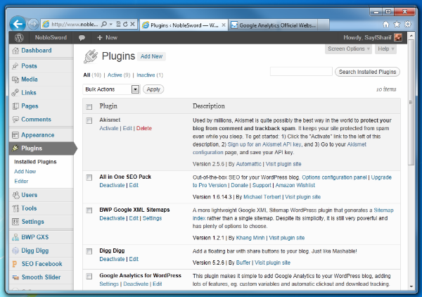 step2 - Go to your plugins page in wordpress step2 - Go to your plugins page in wordpress